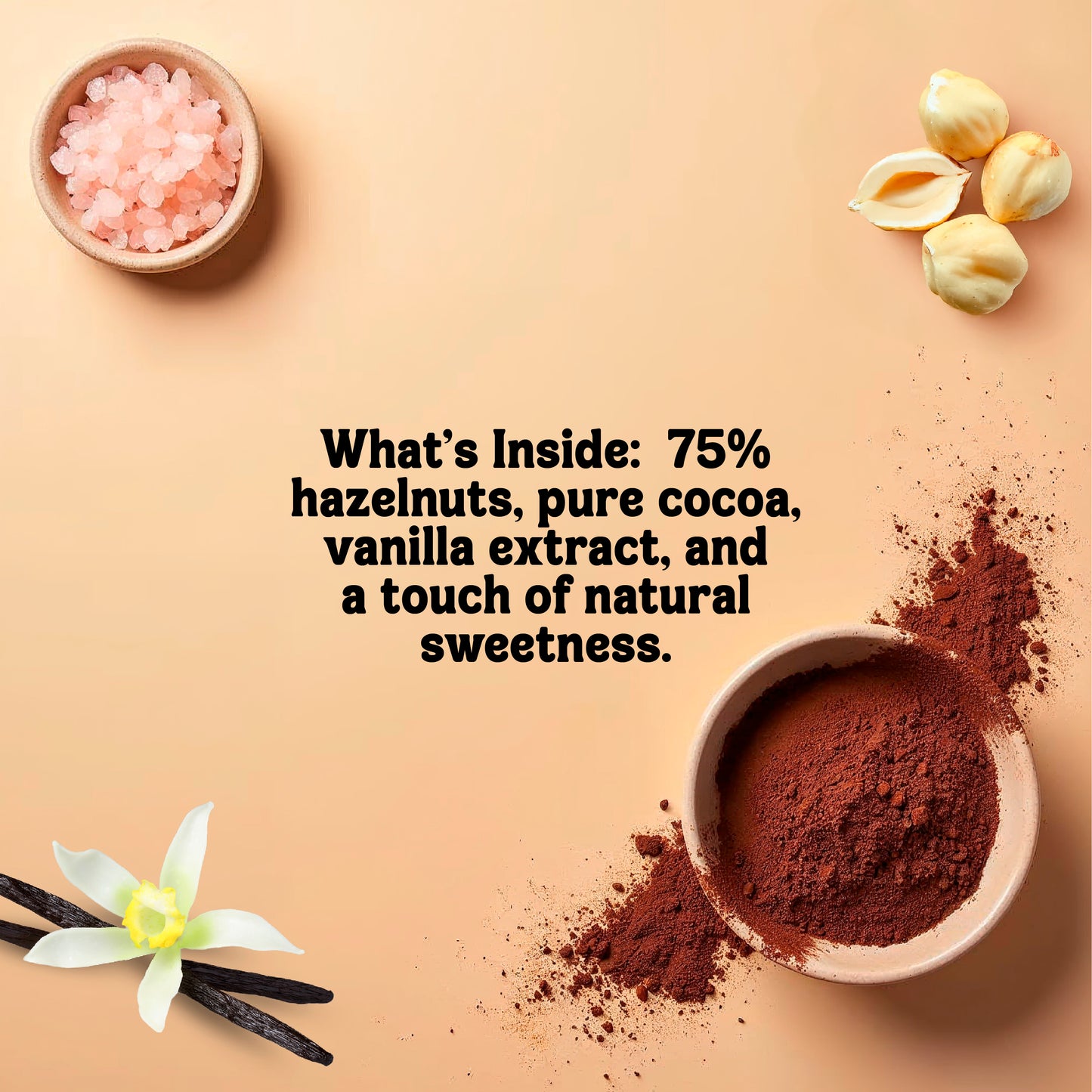 Handmade Chocolate Hazelnut Butter | 75% Made With Hazelnuts | 0% Trans Fat | 0% Added Oil | Vegan | 300g