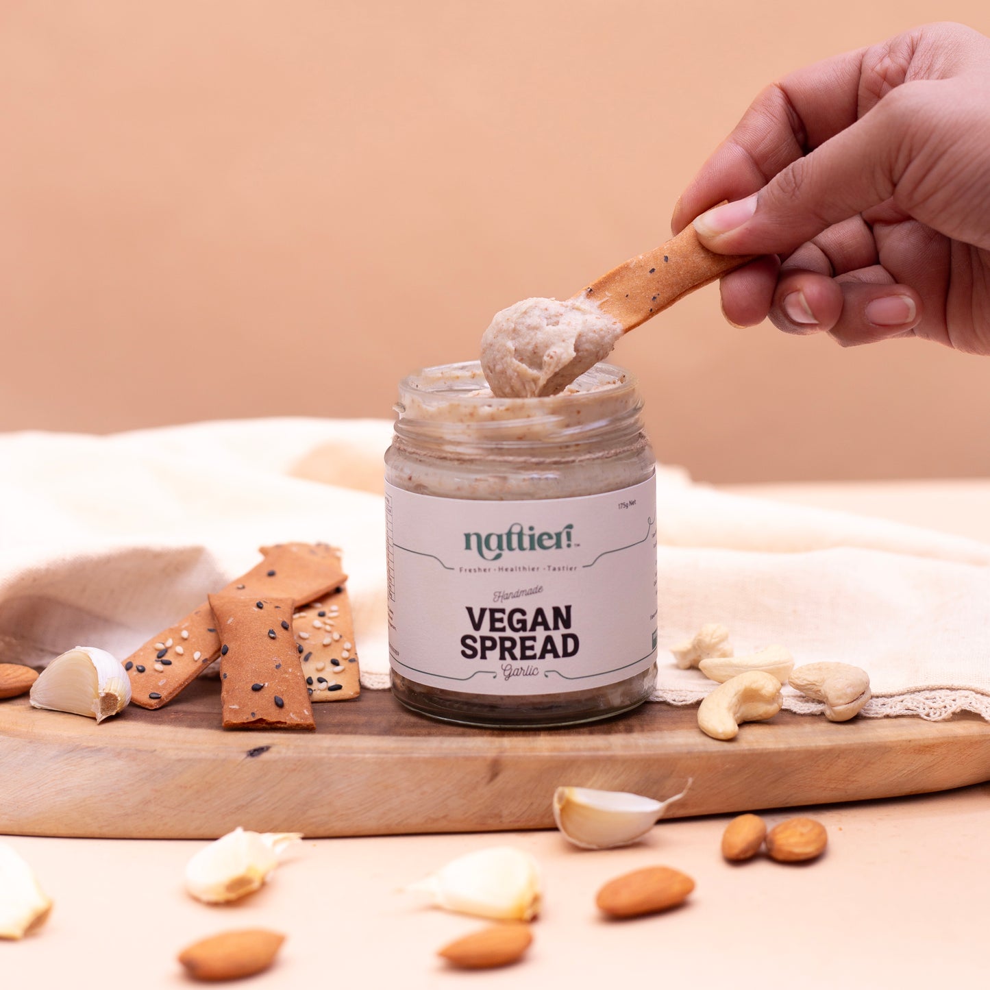Handmade Vegan Garlic Spread | Nutrient Dense | 100% Natural & Fresh | 0% Added Oil | No Added Sweetener