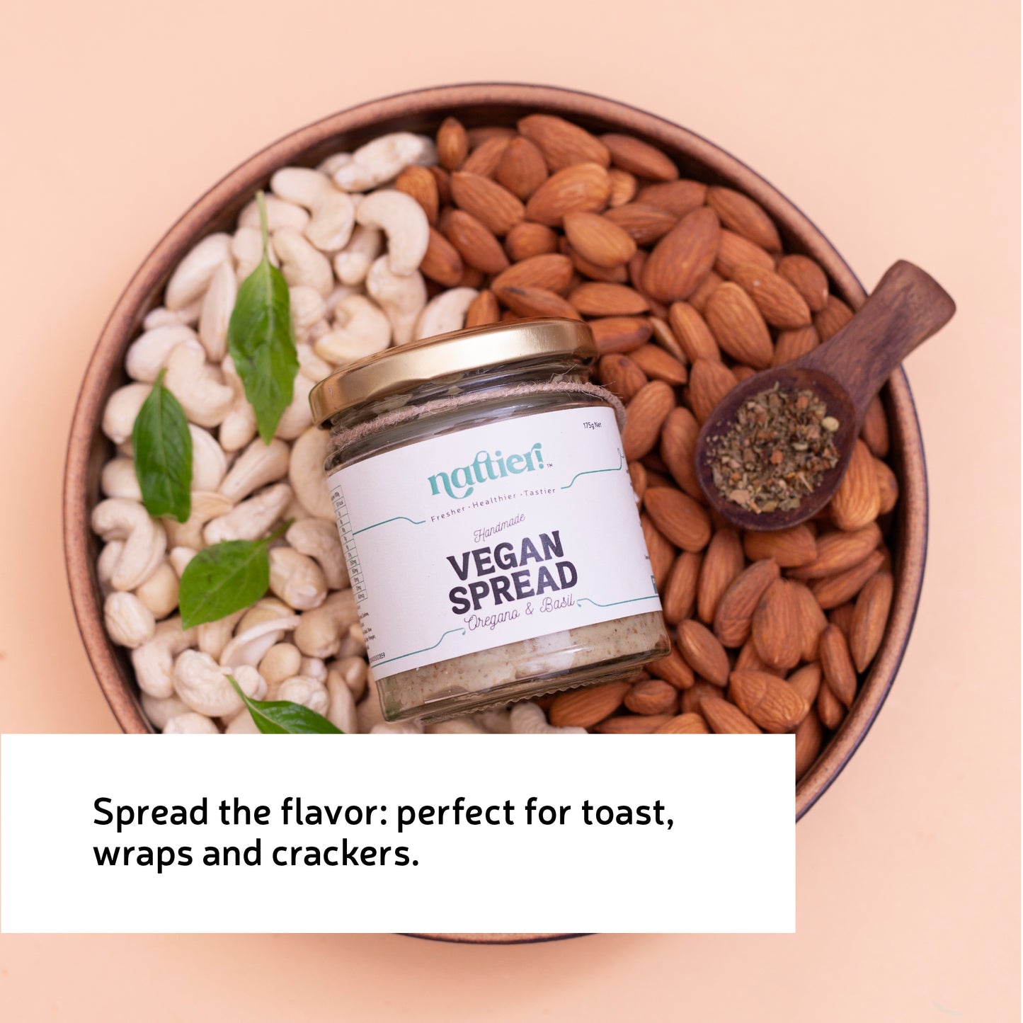Handmade Vegan Oregano & Basil Spread