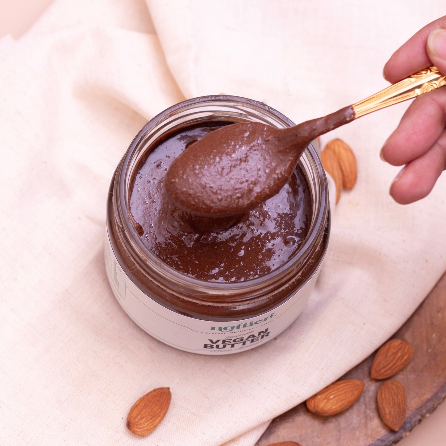 Handmade Chocolate Almond Butter | 100% Pure Ingredients | Vegan | Rich & Creamy | 0% Added Oil | 300g