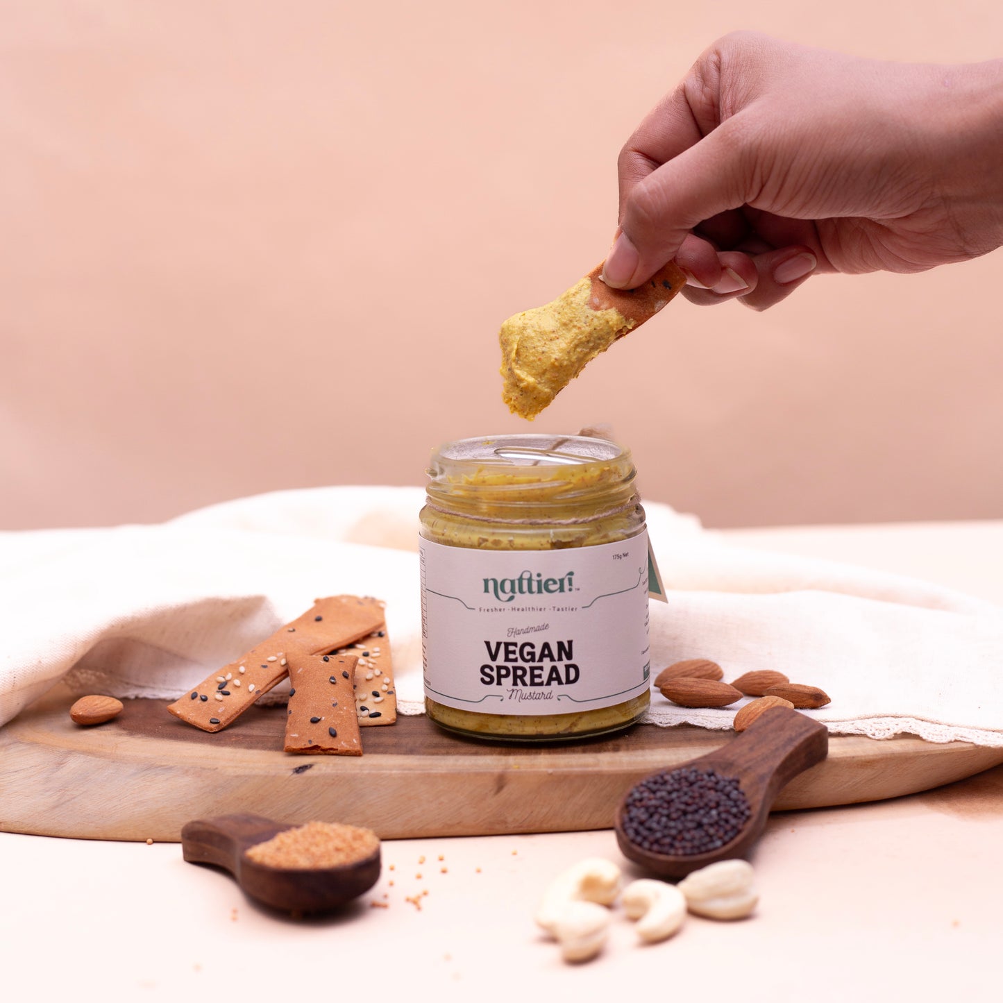 Handmade Vegan Mustard Spread | Thick & Creamy | 100% Natural Ingredients | 0% added oil | No Added Sweetener