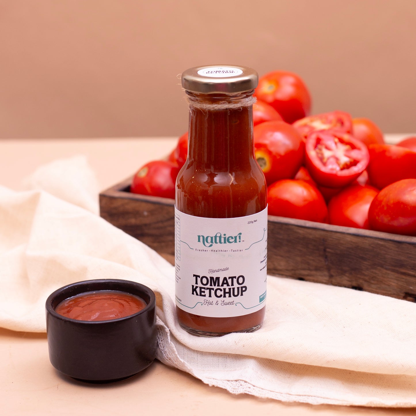 Handmade Hot & Sweet Ketchup | 100% Natural | No refined Sugar | 0% Added Oil